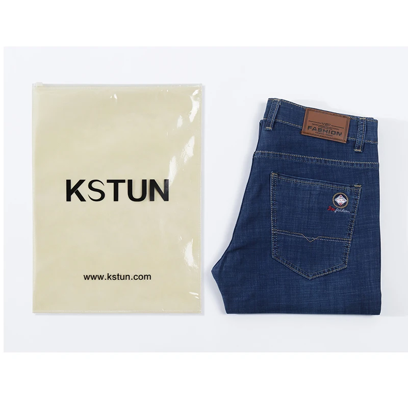 Джинсы мужские стрейчевые мягкие дышащие брюки однотонные синие деловой стиль