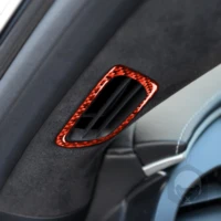 genuine carbon fiber car a pillar air outlet frame cover stickers for chevrolet corvette c7 2014 2019