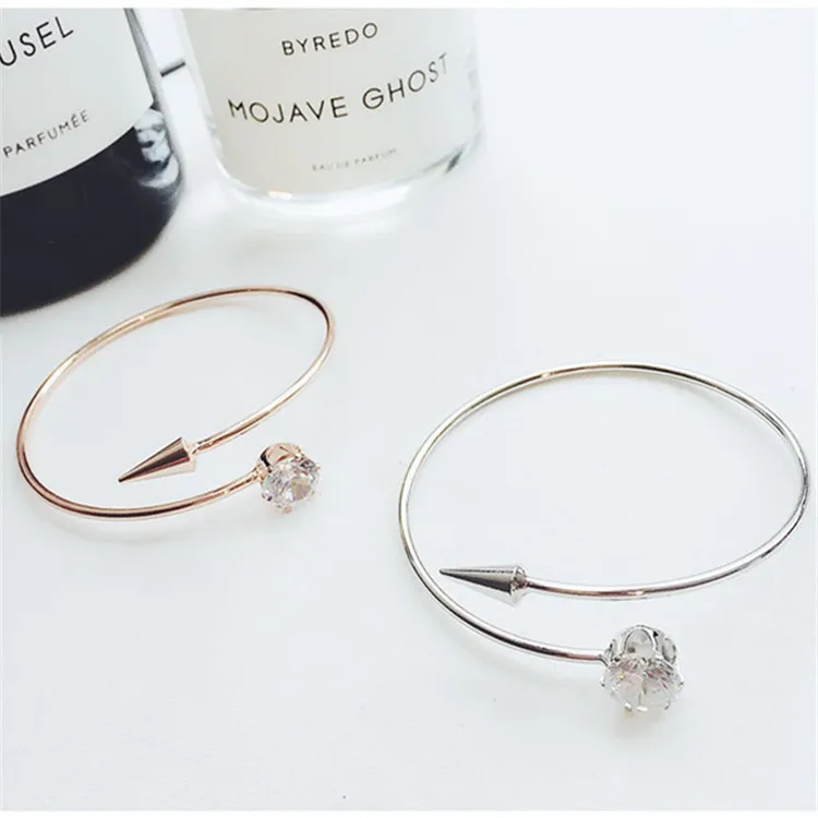 Простой дизайн в Корейском стиле маленький браслет для ногтей с хвостом открытый