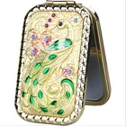 Высококачественное мини двойное зеркало принцессы с милым квадратным креативным складным покрытием и чехлом в стиле ретро и портативным зеркалом