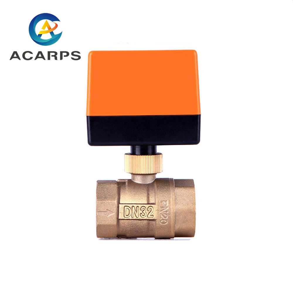 

DN32 Electric Motorized Thread Ball Valve Brass AC220V 2 Way 3-Wire 1.6Mpa with Actuator For water, gas, oil