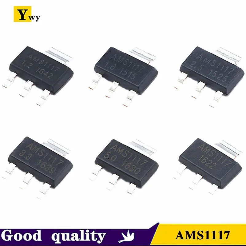 

50PCS AMS1117 series AMS1117-1.2 AMS1117-1.5 AMS1117-1.8 AMS1117-2.5 AMS1117-3.3 AMS1117-5.0 SOT223 New