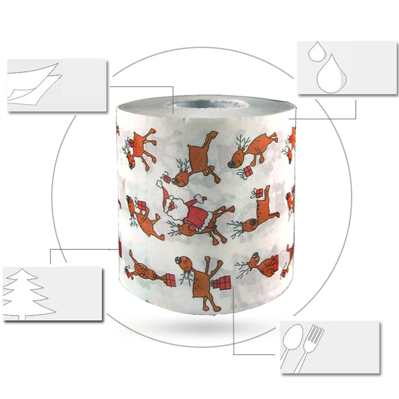 

Christmas Toilet Roll Paper Home Santa Claus Bath Toilet Roll Paper Christmas Supplies Xmas Decor Tissue Roll