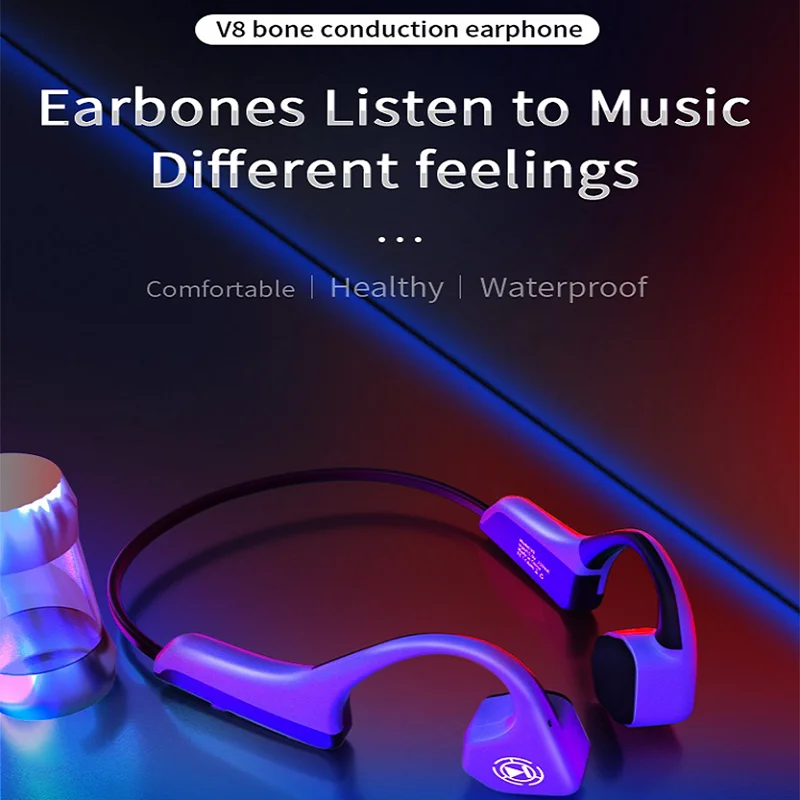 

Bone conduction bluetooth headset sports headset bone induction hanging headset noise reduction headsetV8