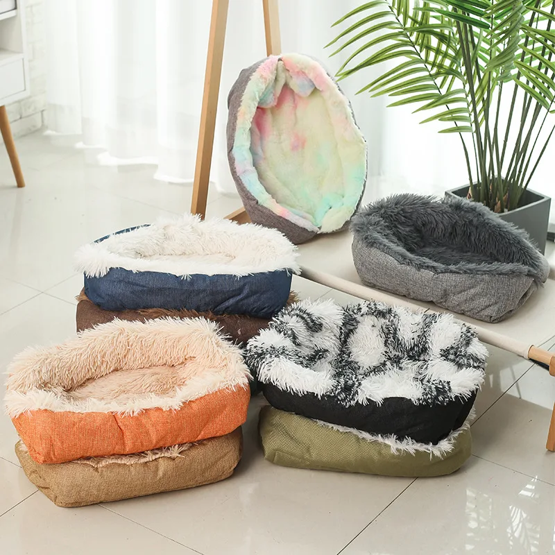 

Cats Bed 2021 New Fashion Kennel Dog Mat Dual-purpose Dog Four Seasons Winter Warm Cat Litter Kennel Dog Mat Pet Supplies Cats