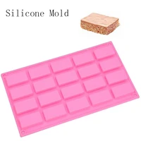 20 hole rectangular silicone ice cube mold whisky chocolate candy tray square shape diy mold
