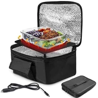 12v car electric heating bag outdoor camping portable food warmer container oven heater package bento lunch box heated packet