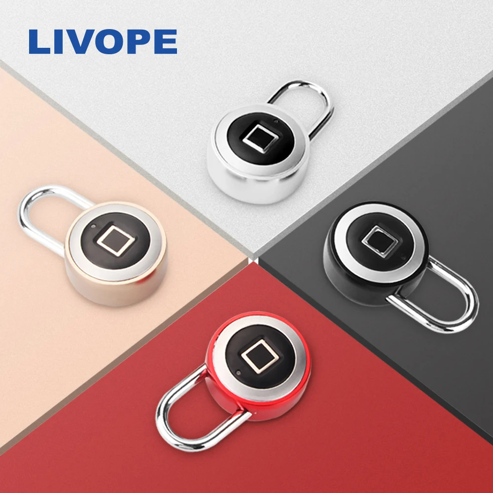 

LIVOPE SHL005 Smart Fingerprint Padlock,Lithium Battery ,USB Charge, Smart Phone Bluetooth Remoter Control,IP65 Waterproof Level