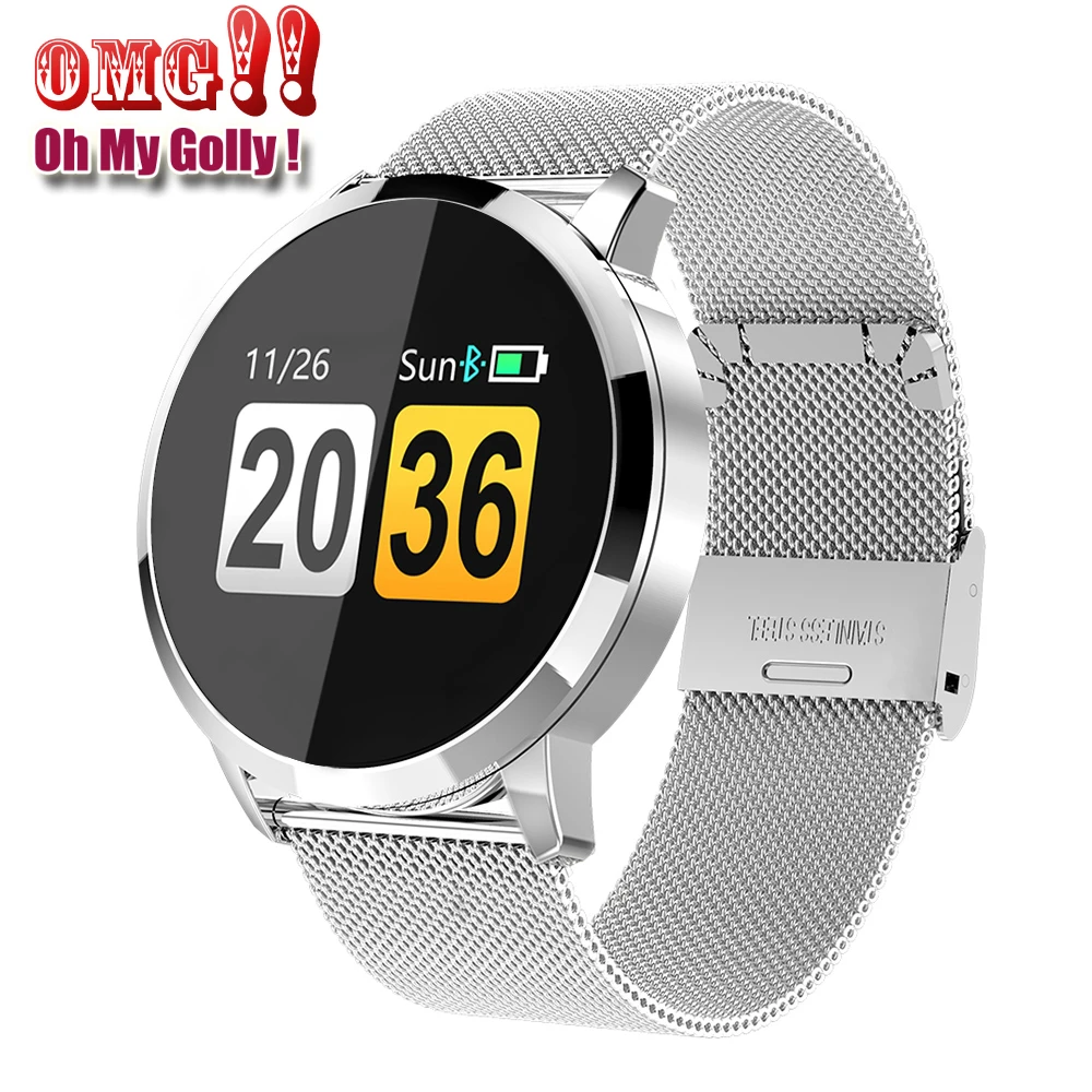 Oh My Golly Store Q8 Смарт-часы OLED цветной экран женские модные фитнес-трекер пульсометр |