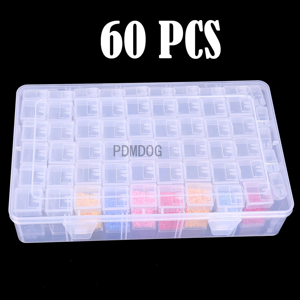 

60 box mix and match Of Diamond Painting Accessories Tools Plastic Storage Box Separate Bottles In Bulk Or Set 60 Bottle