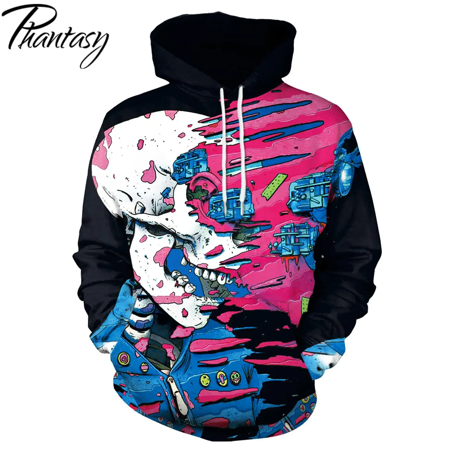 

Мужские толстовки с капюшоном Phantasy Cartoon Game, уличный пуловер, Повседневная Верхняя одежда унисекс, толстовка с 3D-принтом, размера плюс
