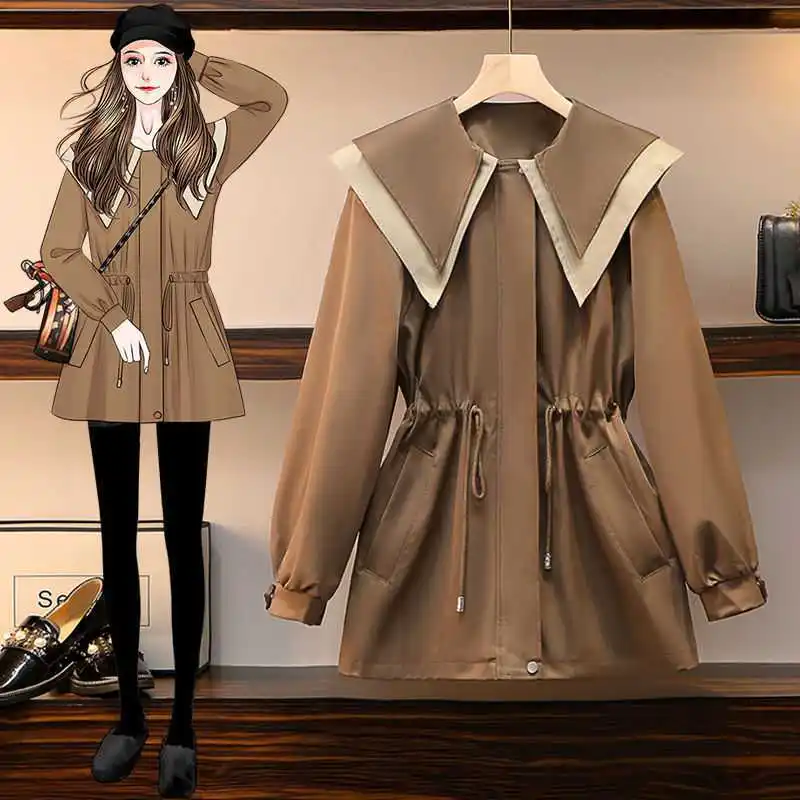 

Женская одежда с ожерельем для маленьких детей старшего возраста Новинка весна-осень 2022 Корейская версия приталенная куртка большого разм...