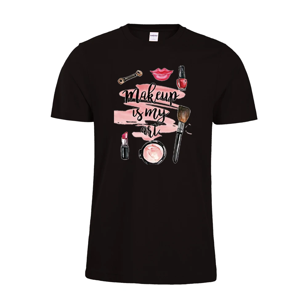 Женская футболка Make Up Is My арт &quot футболки с принтом хлопковые футболки|Футболки| |