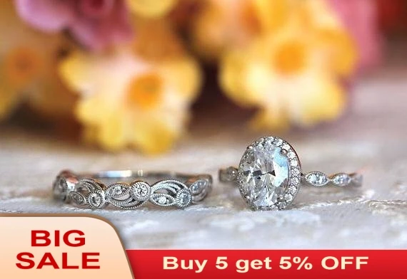 Роскошный женский комплект колец с белым фианитом модные ювелирные изделия