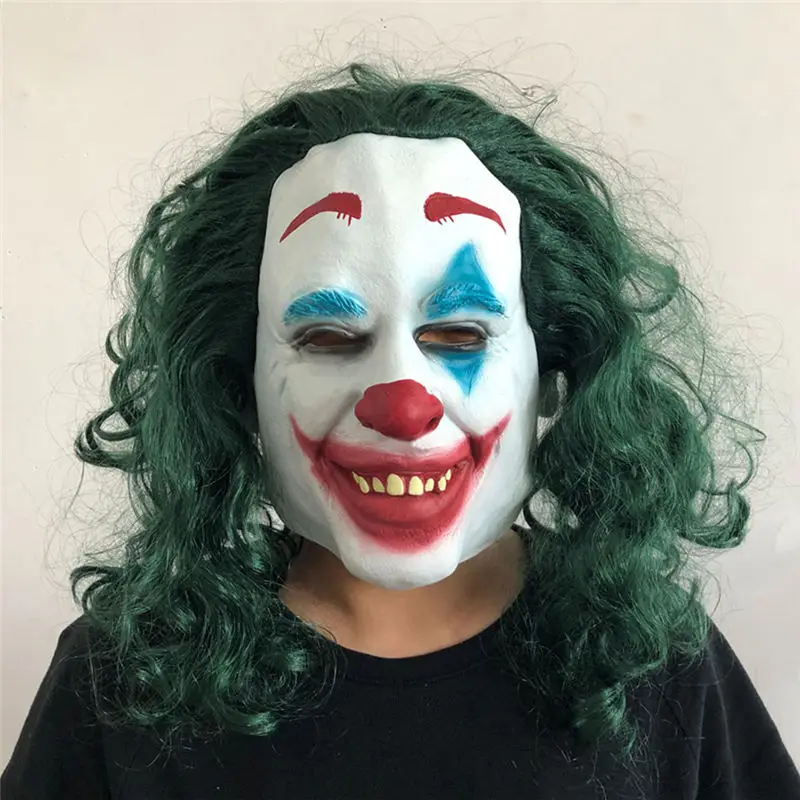 Joker Origin Movie Horror Mask клоун для косплея Joaquin Phoenix Arthur Fleck страшные латексные маски шлем