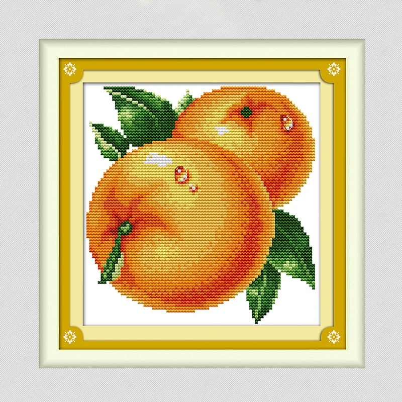 Набор для вышивки крестиком Joy Sunday с изображением апельсинов яблок фруктов 11 и 14