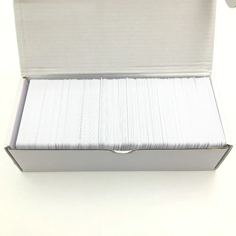 400pcs High Quality 4 Hours Fast Ship Blank Inkjet CR80 30 Mil PVC Cards+1pcs Epson Tray