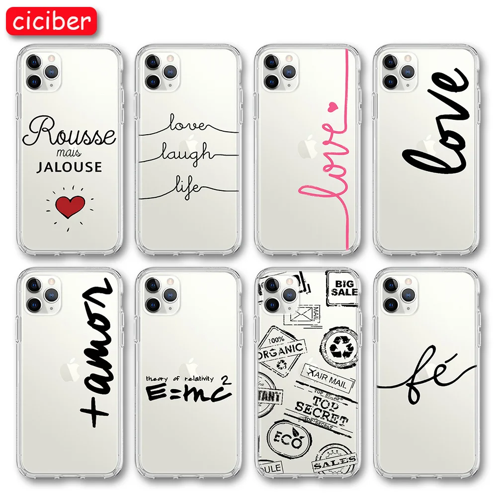 Классический чехол для телефона с цитатой текста iPhone 11 Pro Max X XR XS MAX 7 8 6 6S Plus SE 2020