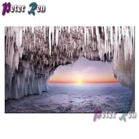 winter ice cave natural scenery diamond painting embroidery diy full squareround mosaic picture rhinestone art home decoration