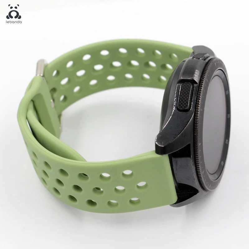 Lebanda спортивный ремешок для смарт-часов Galaxy Watch Active/42/46 мм, ремешок для HUAWEI GT силиконовый ремешок из мягкой дышащей ткани замена 20 мм/22 мм