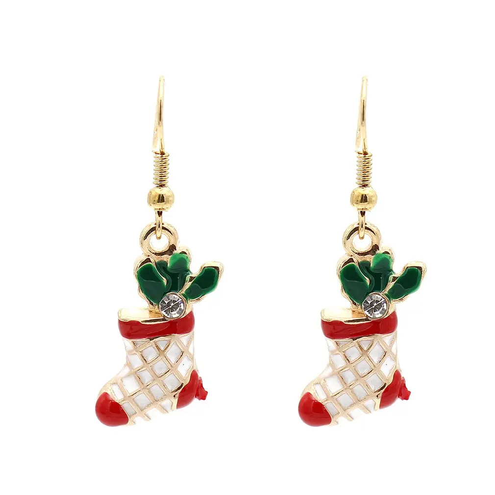 

Santa Claus Christmas Earrings Snowman Deer Bell Christmas Tree Ear Jewelry Accessories Lovely Xmas Gifts for Women Girls gift