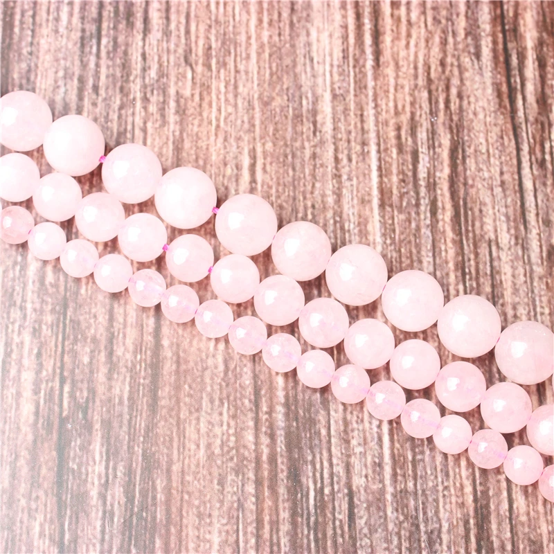 

Hot Sale Natural Stone Pink Crystal Beads 15.5" Pick Size: 4 6 8 10 mm fit Diy Charms Beads Jewelry Making Accessories