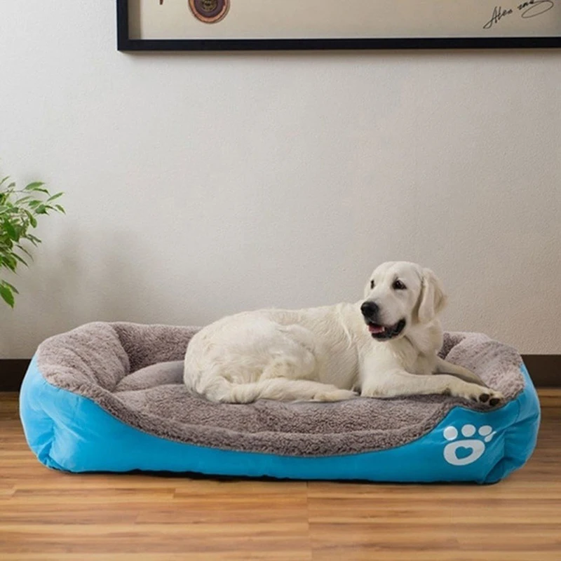 

New Dog Bed for Small Medium Kennel Things for Dogs Cushion Accessories Cat Sofa Bed Pet Products Fleece Warm Cushion Fluffy Mat