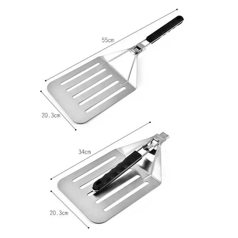 Cake Baking Tools Folding Shovel Stainless Steel Transfer Tray Leak Pizza Spatula Kitchen Supplies | Дом и сад