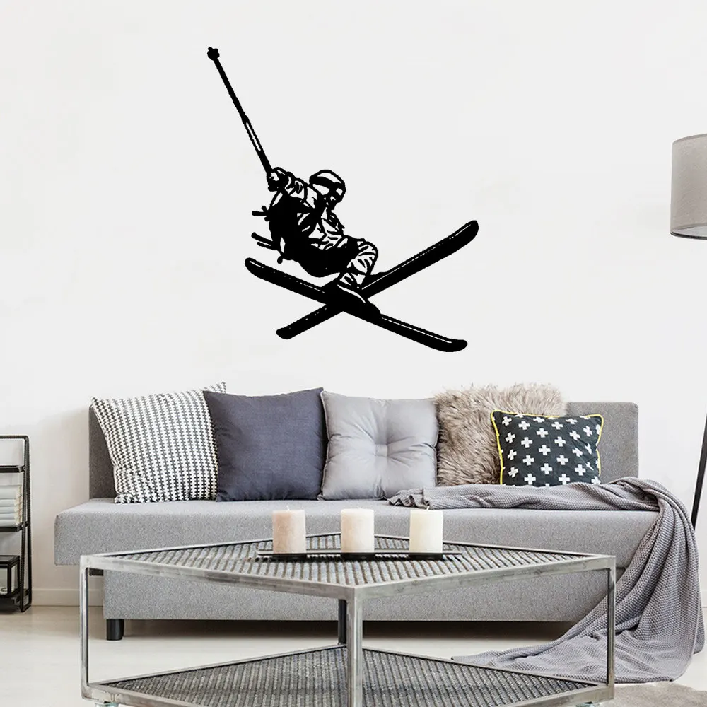 

Ski sports wall decals extreme sports wall sticker winter sports ski games home living room bedroom wall fashion DW21739
