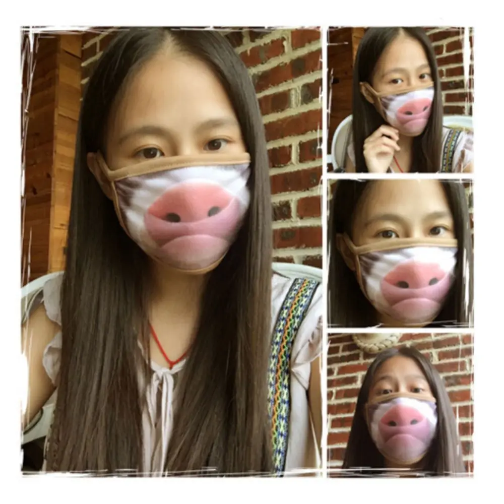 Популярная мужская и женская забавная хлопковая маска для лица с 3D защитой от