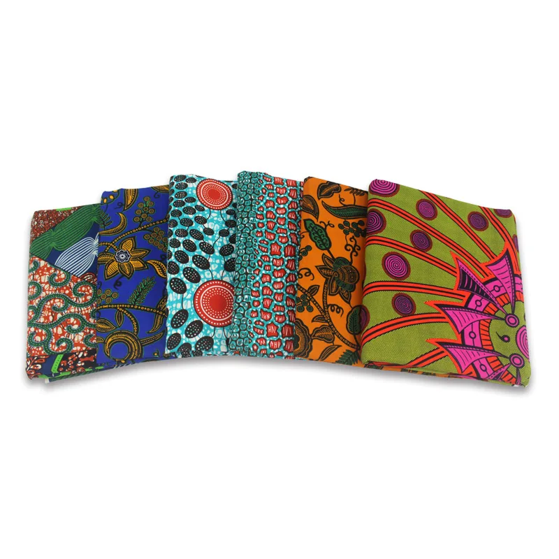 Королевский синий воск ткани 6 ярдов Высокое качество African100 % хлопок ткань