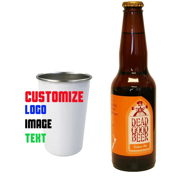 

cup stainless steel coffee cup mug customize image logo text kitchen drinkware personalize beer cup 420 ML metal mug