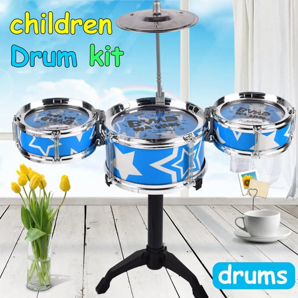 1 Set Kids Drum Set Educational Music Literacy Cultivation Interest Cultivation Kids Training Drum Set for Child sibaolu 10000pcs round crystal soil child interest cultivation water bomb expand absorbent resin security absorbent bullet