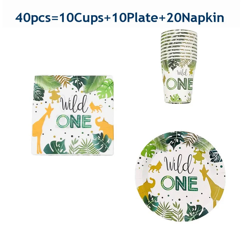 

Дикий день рождения, лес, искусственное сафари в джунглях, фотобумажные тарелки, искусственная вечеринка, Sup plies