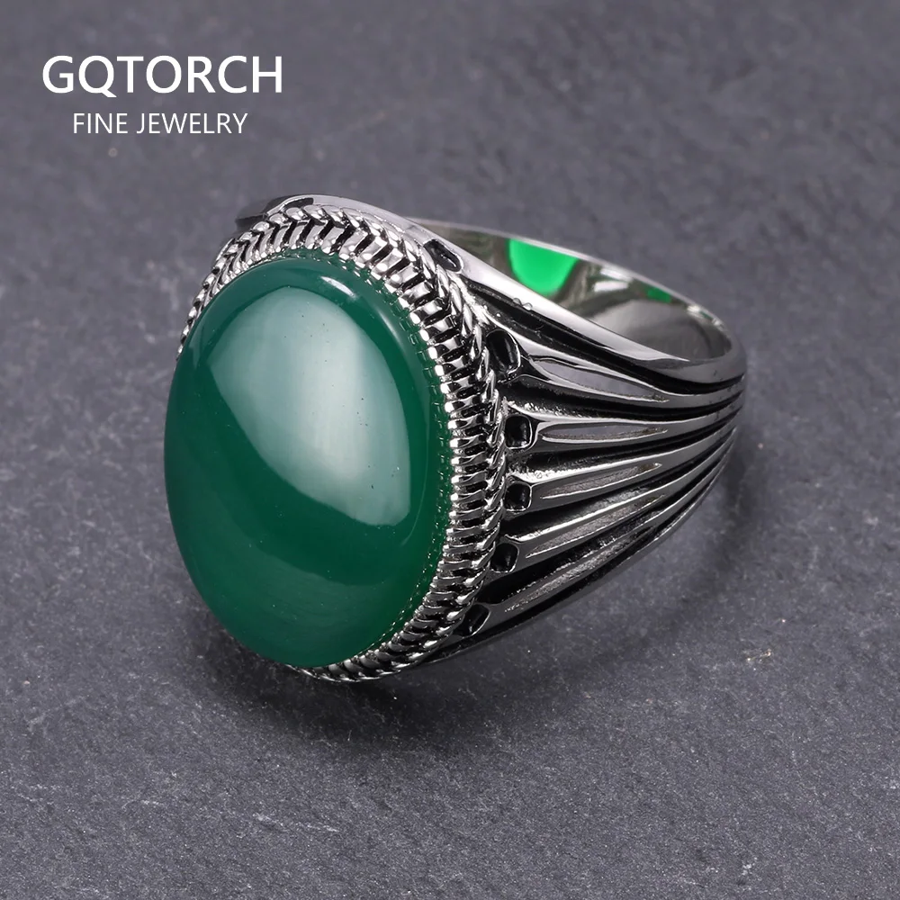 Настоящее чистое 925 пробы Серебряная Турецкая кольца для Для мужчин полые ретро с