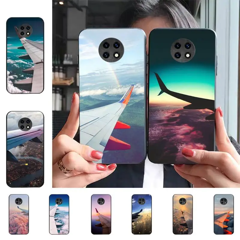 

The wings of an airplane in the sky Phone Case For Redmi 9 5 S2 K30pro Silicone Fundas for Redmi 8 7 7A note 5 5A Capa