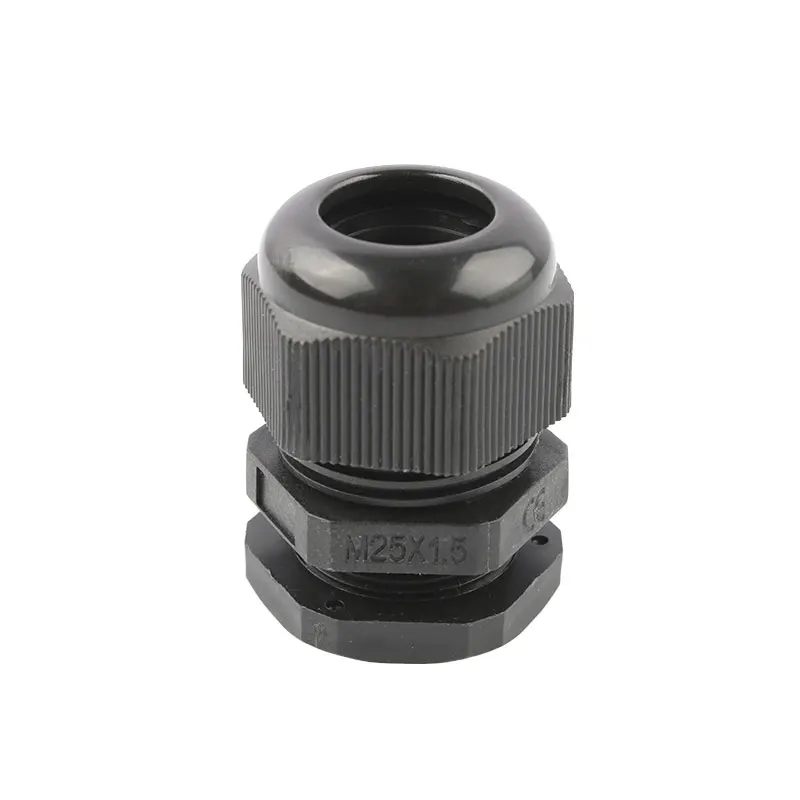 Водонепроницаемый нейлоновый пластиковый соединитель кабельной втулки M25 * 1,5 шт., фоторазъем кабеля черного цвета, горячая Распродажа, фабрика IP68, оптовая продажа