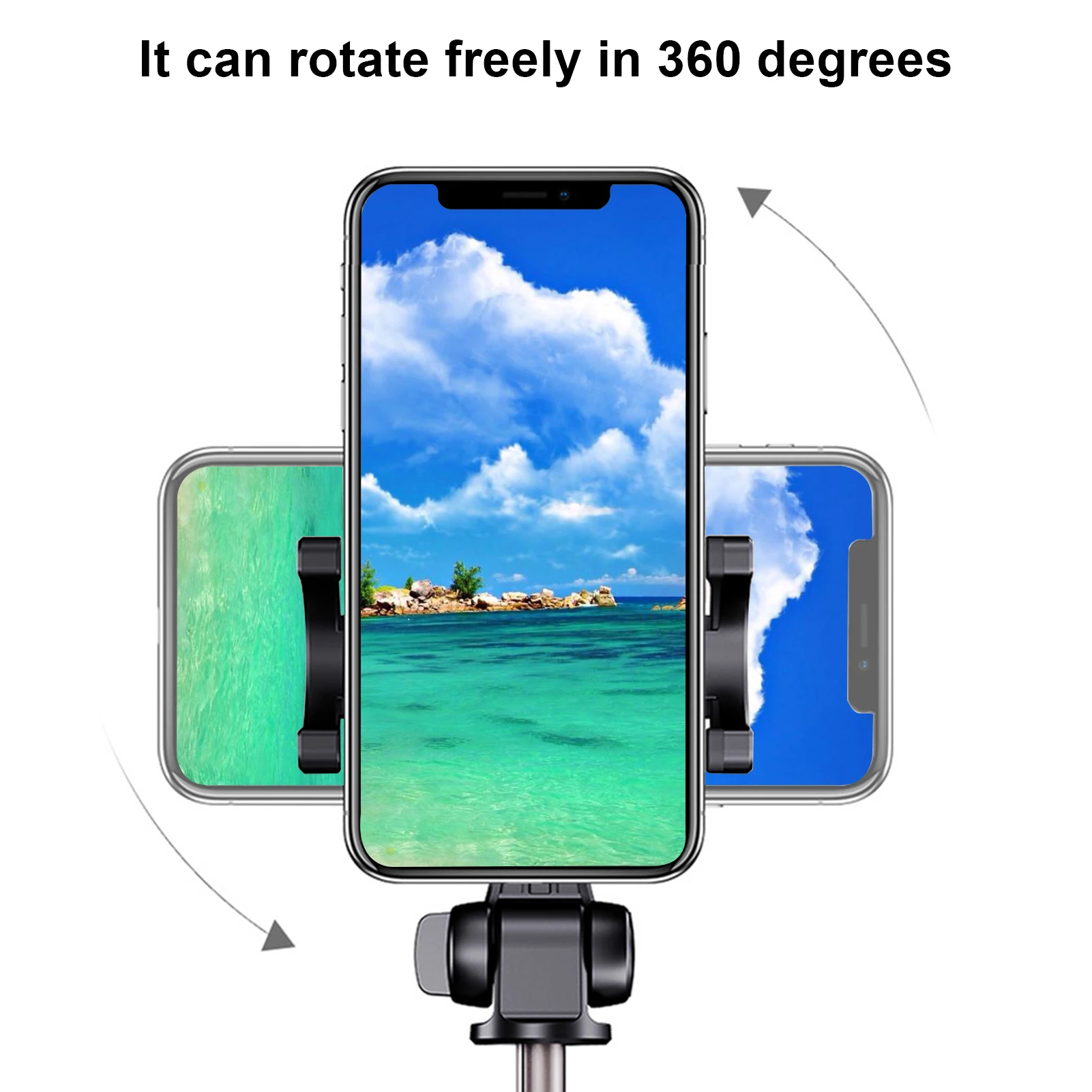 

Handheld Stabilizer Selfie Stick Bluetooth Remote Control Tripod Smart Phone Holder For IOS Android