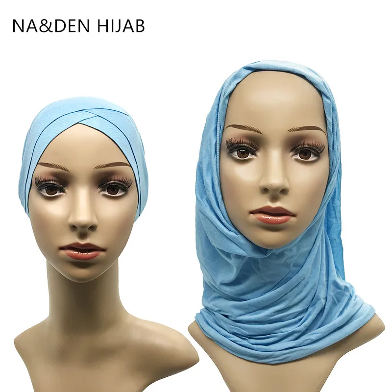 Женский комплект из шапки и шарфа эластичной ткани|Мусульманская одежда| |