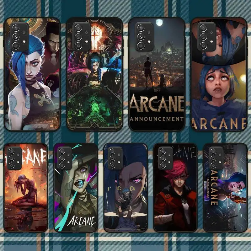 hot arcane lol anime phone case for samsung galaxy a02 a12 a21 a22 a32 a41 a42 a51 a71 a72 shell free global shipping