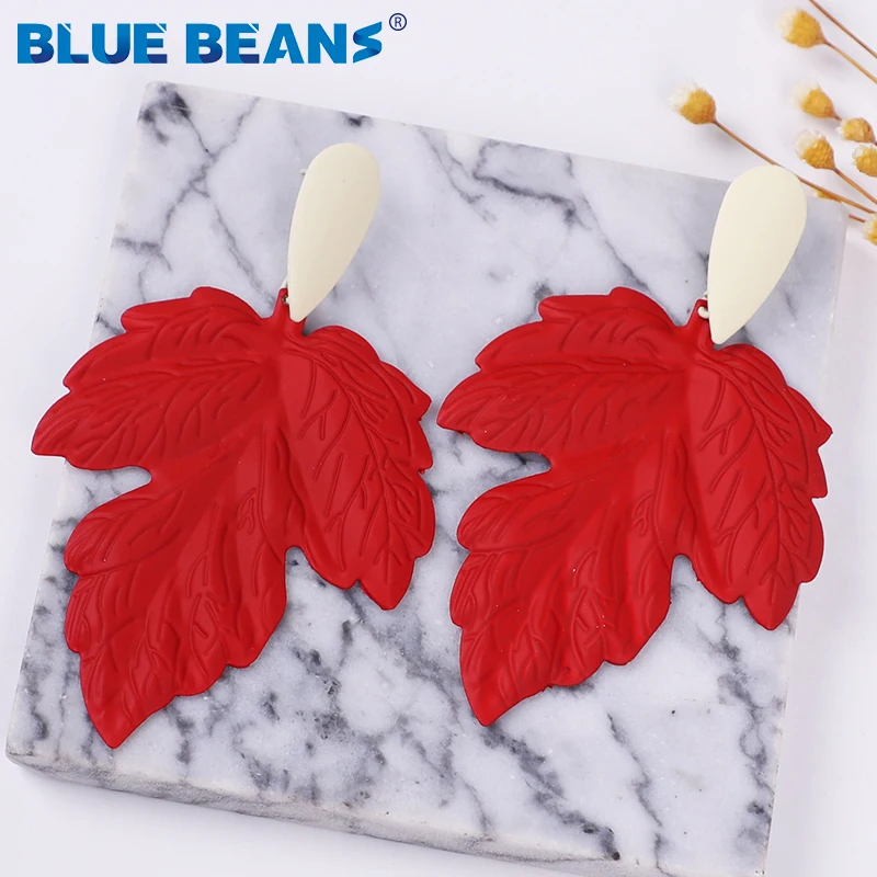 Bohemia Women Metal Maple leaf Earrings Jewelry star Drop Earring brown Fashion Geometric Simple Punk party Statement | Украшения и