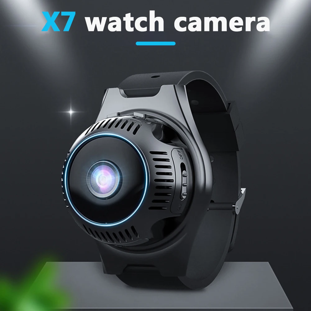 

Умные часы X7 4K HD Wi-Fi с мини-камерой, 1080P, ИК-видеорегистратор с ночным видением, мини-видеокамера с датчиком движения, умный Браслет