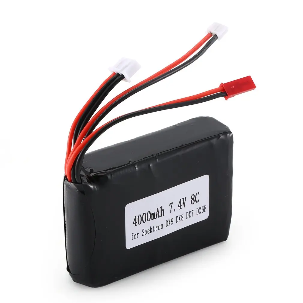 7 4 V 8C 4000mAh RC передатчик батарея перезаряжаемый Lipo для Spektrum DX9 DX8 DX7 DX6E | Игрушки и