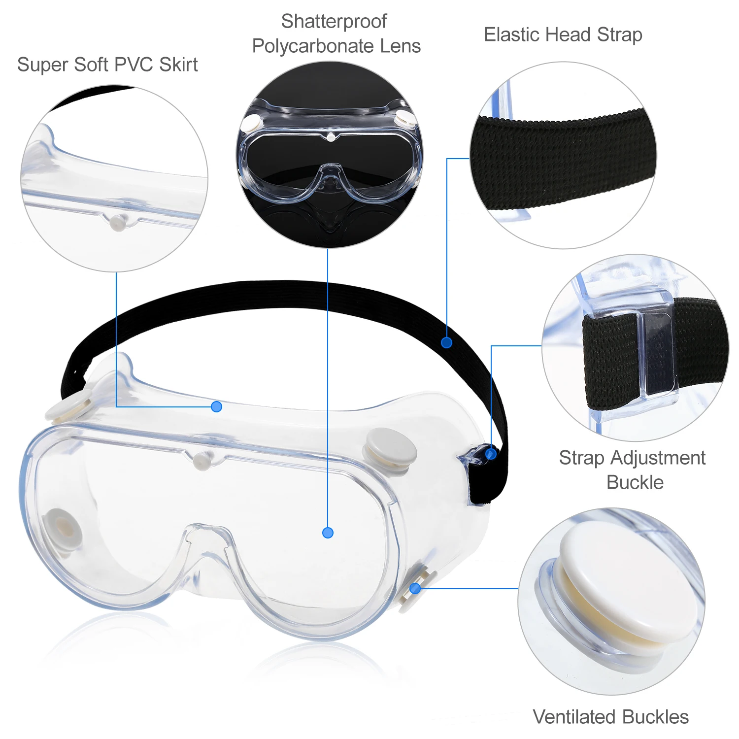 Защитные очки защитные противотуманные пылезащитные Полностью герметичные для