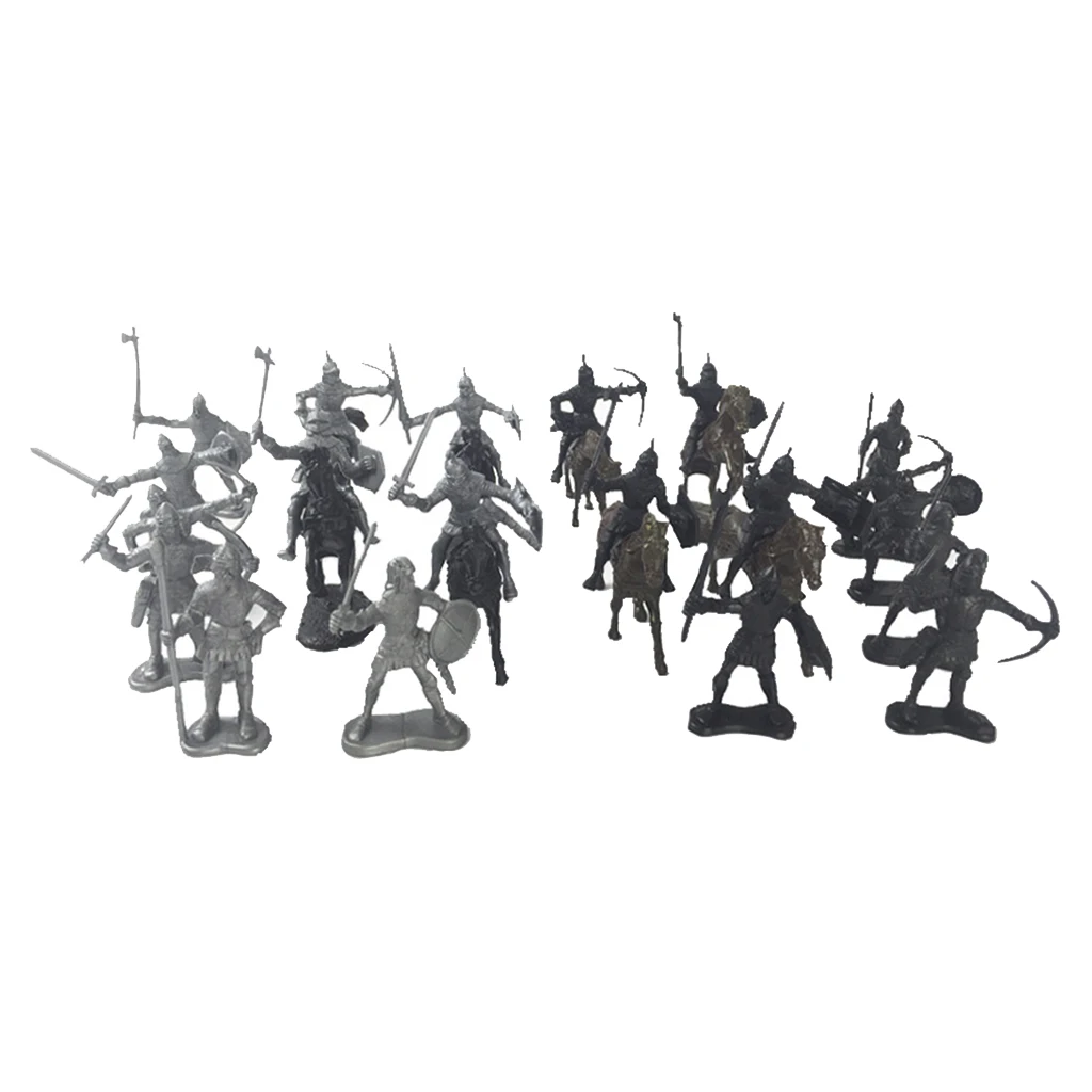 

28 Pcs / Set Medieval Knights Static Horse Model for Children Toy House