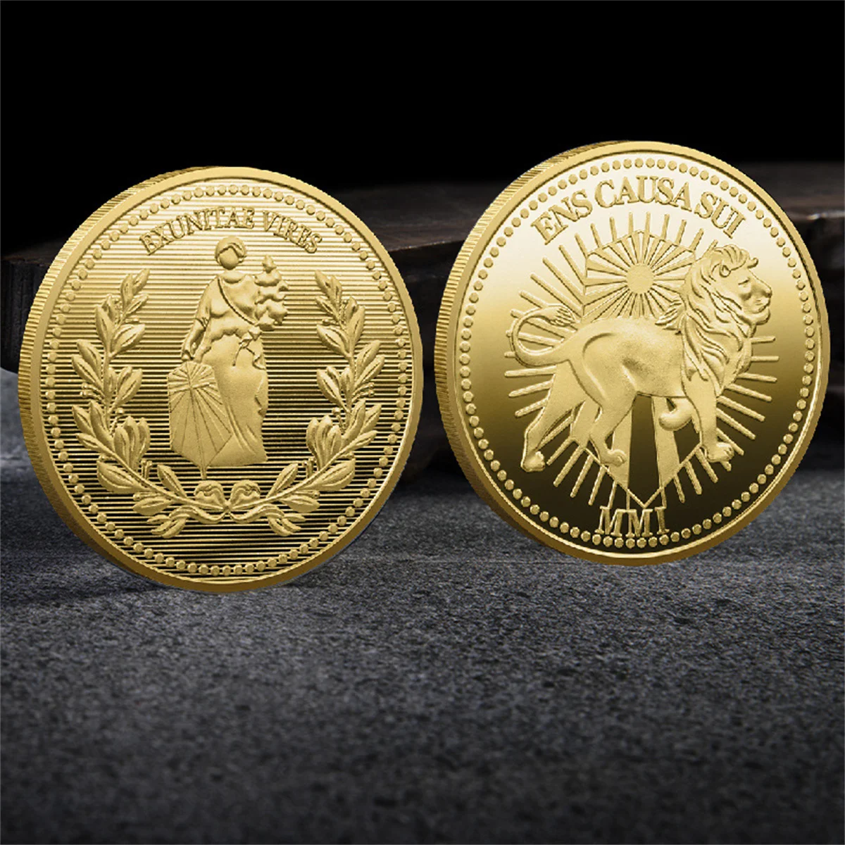 

New Style 40mm * 3mm Statue of Liberty Embossed Commemorative Coin Collection Lucky Personality Challenge Gift Lion Decoration