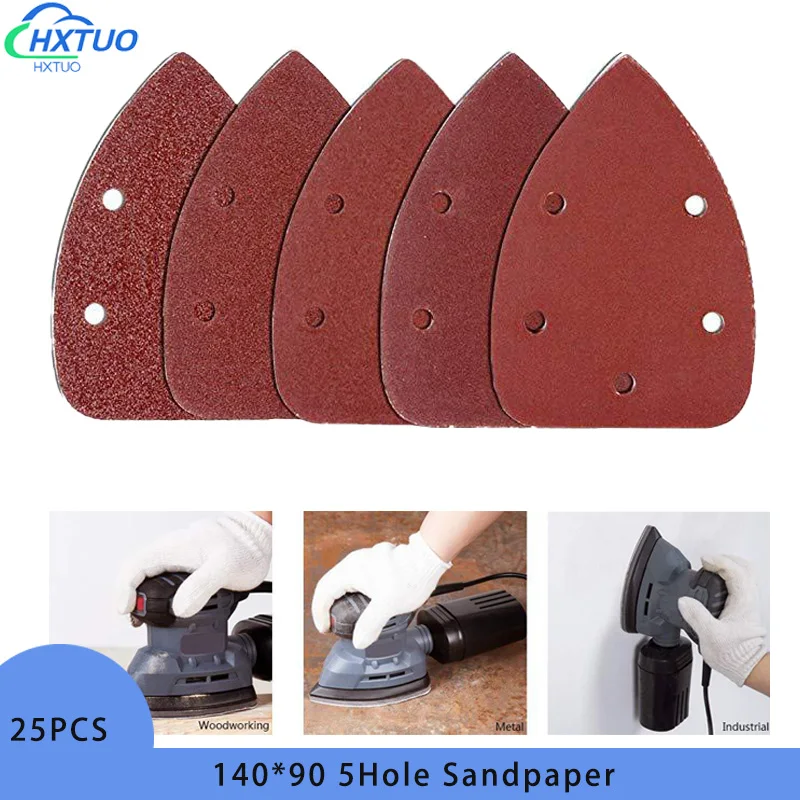 

Наждачная бумага с 5 отверстиями, 140*90, зернистость диска, самоклеящаяся, абразивный инструмент с крючком и петлей, шлифовальный диск, полиро...
