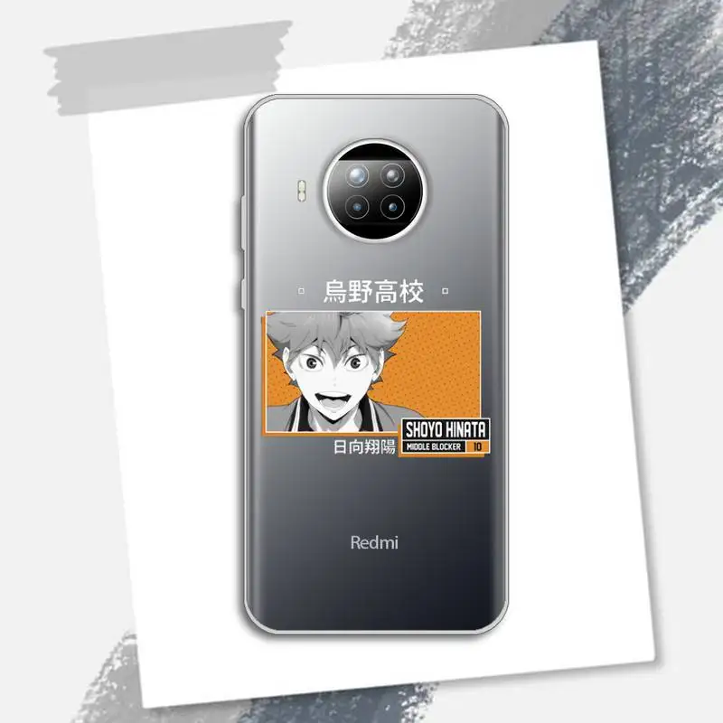 

Japan Anime Volleyball Boy Haikyuu Phone Case Transparent for xiaomi redmi note 8 9 9s 11 10t lite pro