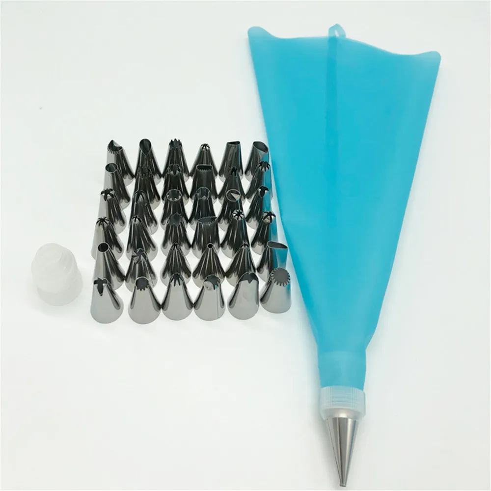 36 шт. силиконовый кондитерский мешок наконечники для кухонной обледенения