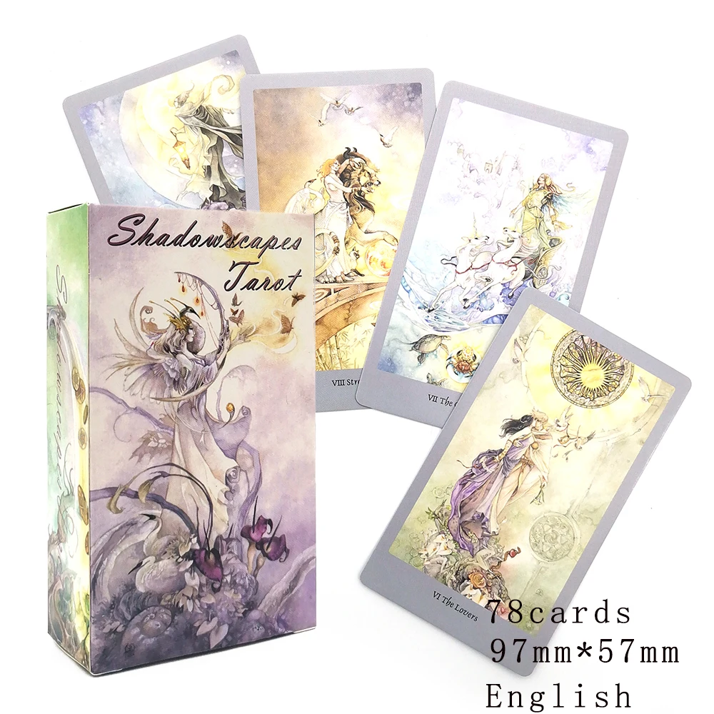 

Shadow Vision Shining Nature Tarot Cards Deck Divination Guidebook Card Fate Table Game For Party Holiday Gift Board Games